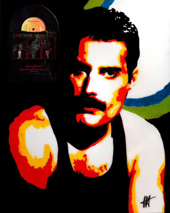 Freddie Mercury tableau à l'huile galerie venturini antibes