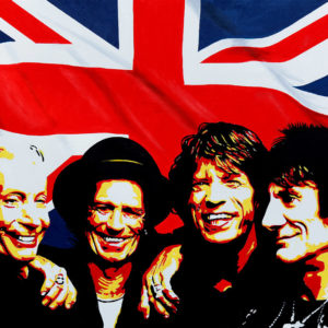 Rolling Stones Exhibit tableau à l'huile galerie venturini antibes