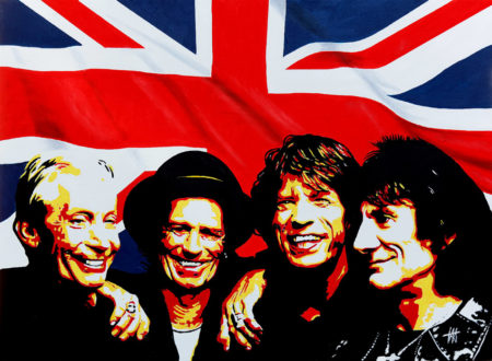 Rolling Stones Exhibit tableau à l'huile galerie venturini antibes