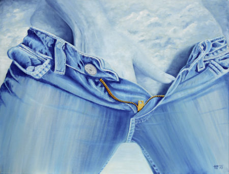 bleu, Femme, galerie venturini, Jeans, JJV