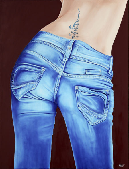 bleu, Femme, fesses, galerie venturini, Jeans, JJV
