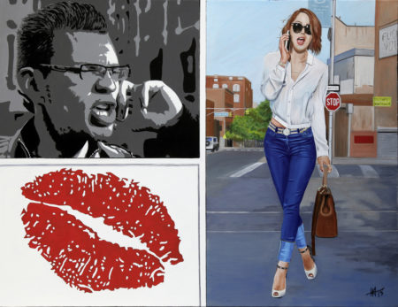 colère, Femme, Fuck you, galerie venturini, Jeans, JJV, levres, smartphone