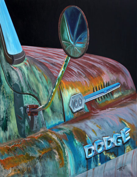 capot, chromes, dodge, ford, galerie venturini, Old cars, rétroviseur, rouille