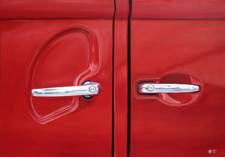 galerie venturini, Old cars, poignée, portière, rouge