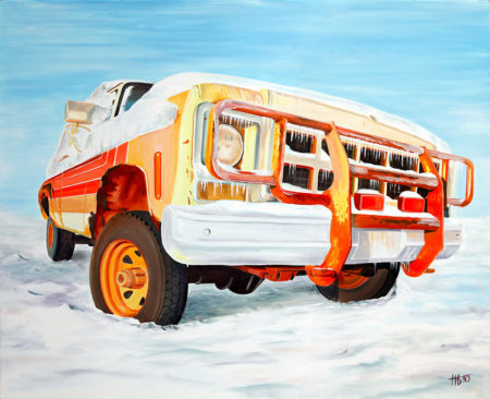 calendre, galerie venturini, neige, phares, pneus, portière, rétroviseur, rouille
