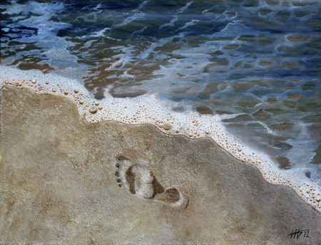empreintes de pieds, galerie venturini, JJV, vestigium pedis