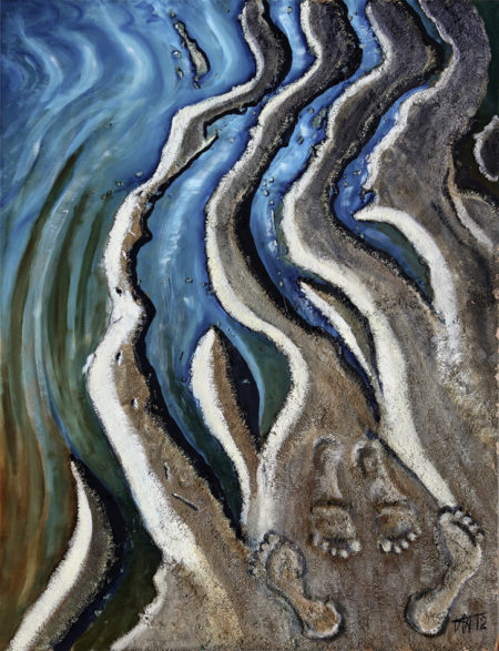 empreintes de pieds, galerie venturini, JJV, lune, vestigium pedis