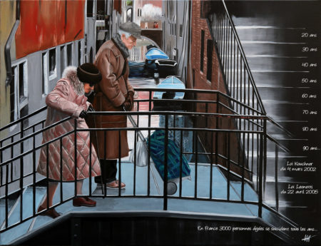 antibes, galerie venturini, JJV, Juan les pins, loi koucner, loi leonetti, manteau, pont, venise, vieillards Non