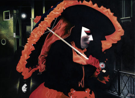baroque, carnaval de Venise, galerie venturini, JJV, masque Non