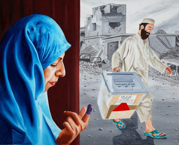 Afghanistan, burqa, élections présidentielle, Femme, galerie venturini, JJV, Kandahar