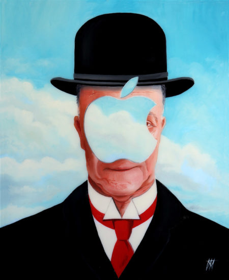 apple, galerie venturini, JJV, magritte, pomme, Résine