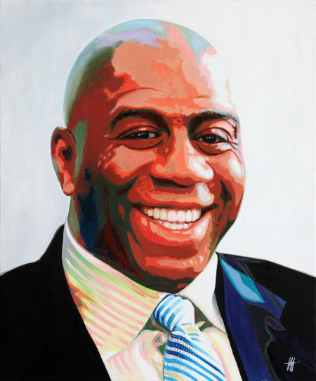 galerie venturini, JJV, Lakers, Los Angeles, lune, magic Johnson, National Basketball Association