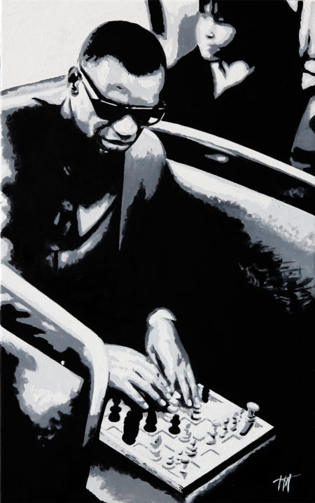 antibes, aveugle, échècs, galerie venturini, JJV, Juan les pins, ray charles, train