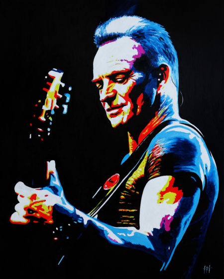 antibes, galerie venturini, groupe police, JJV, Juan les pins, Pop Art, sting