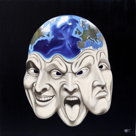 antibes, galerie venturini, JJV, Juan les pins, sentiments, tectonique, terre, trois visages