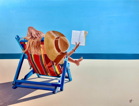 Retrouvez un peu de détente avec cette toile unique peinte à la main à la peinture à l'huile. Parfaite pour votre décoration d'intérieur. Invitation au calme