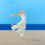 Tableau Femme qui danse - Sous le Soleil Exactement - huile sur toile de lin, créé par Jean-Jacques Venturini, artiste peintre à Antibes