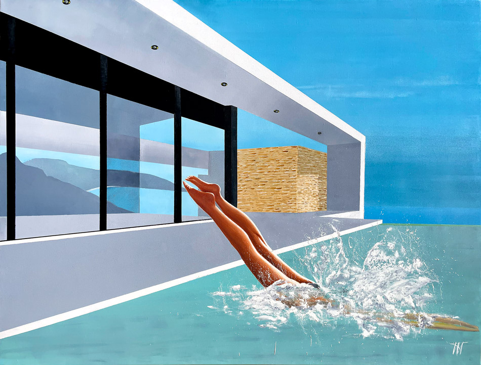 Le Plongeon 2 Tableau Moderne Galerie Venturini